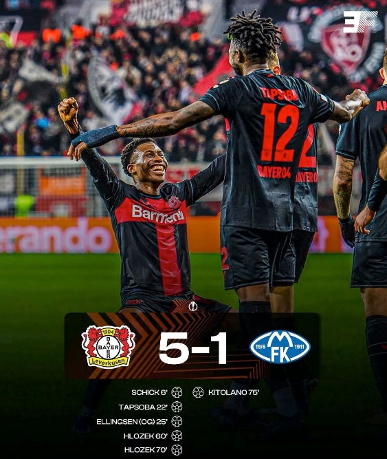 勒沃庫森全勝晉級!歐聯(lián)杯16強門票已拿下